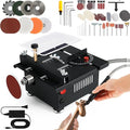 Mini Small Multi-Functional Table-Saw - Portable Crafts Table Saw Speed Angle Cutting Depth Adjustable Cutting Sanding Engraving for Wood Acrylic PCB Plastic