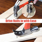 Upgrades 16oz & 8oz Claw Hammer Set with Magnetic Nail Holder, Non-Slip Grip, Dual Nail Grooves Ergonomic Handle for Precision & Safety