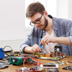 142Pcs Manual Precision Screwdriver Set Ergonomic Electronics Repair Screwdriver with 120 Bits for Repairing Phone Computer Tablet