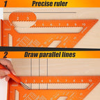 Carpenter Square 12 Inch, Rafter Square for Angle Drawing Measuring Ruler, Framing Square Tool Aluminum for Woodworking, Carpentry