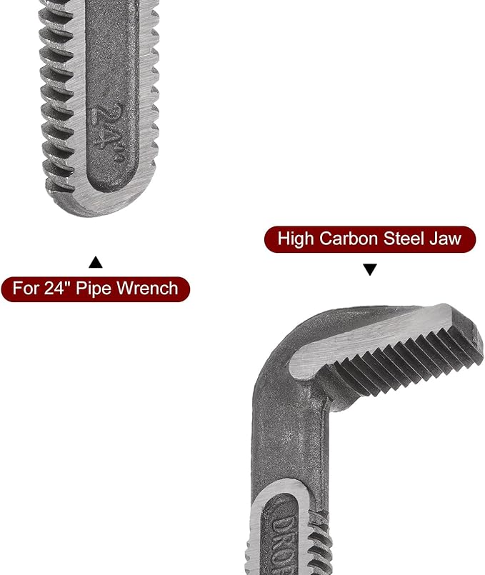 HARFINGTON Pipe Wrench Hook Jaw 24" Plumbing Wrench Replacement Jaws Carbon Steel for 24" Adjustable Wrench