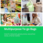 (Large) OrangeBio Certified Home Compostable Shopping Bags, 200ct, 12"x 6" x 20" (Extra Thick), Hold 20 lbs, Thank You/Grocery/Take Out/T Shirt/To-Go Bags for Retail, Grocery Store