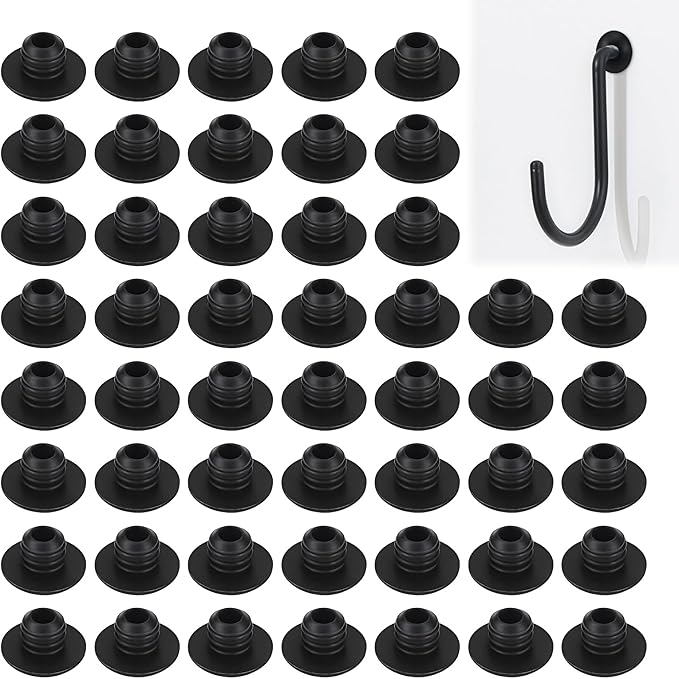 120Pcs Pegboard Hook Locks - Peg Hook Stoppers Clips Fit for 1/4 Inch Peg Board Retainer Clips Secure Hooks for Garage Tool Organization, Workshop Retail Display (Black)