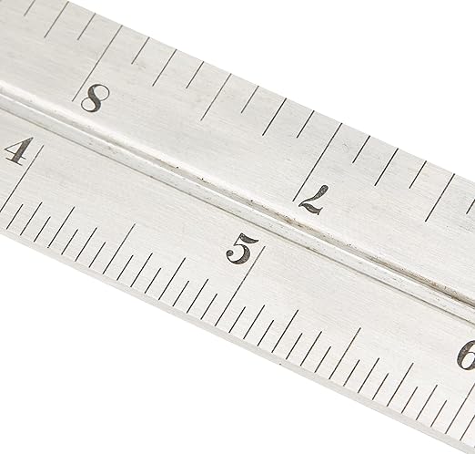 Starrett Steel Combination Square with Square Head - 12" Blade Length, Cast Iron Heads, Reversible Lock Bolt, Scriber, Spirit Level, 4R Graduation Type - 11H-12-4R