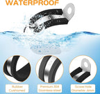 20 Pcs 1/4 Inch 304 Stainless Steel Cable Clamp, Rubber Cushioned Insulated Clamp, Conduits Pipe Strap Clamps for Pipe Fixing on Various Surfaces