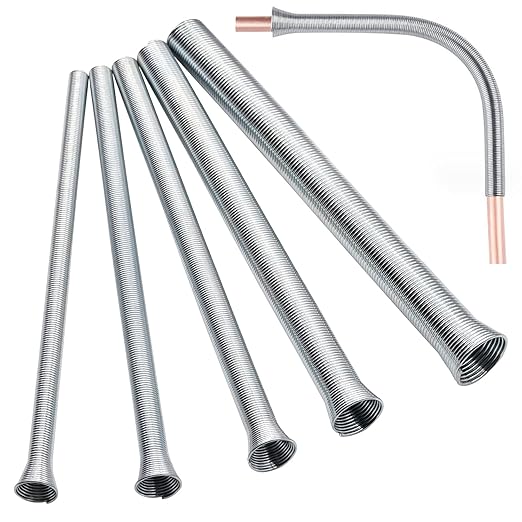 Tnisesm Spring Tube Bender Set 1/4'', 3/8'', 1/2'', 5/8'' and 3/4'' for Copper, Aluminum and Thin Wall Steel Tubing 13.7'' / 350mm Length