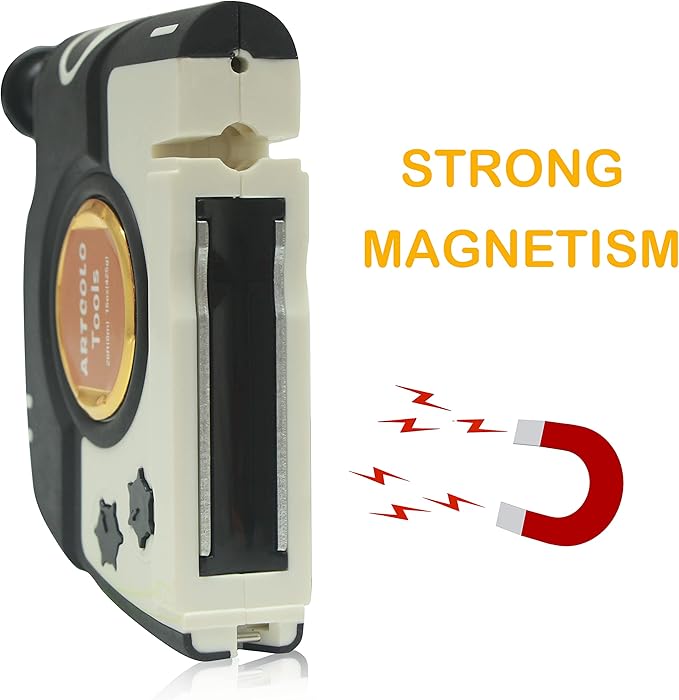 1 PCS Magnetic Plumb Bob Kit - 15 oz(425g) Plum Bob With 26 ft(8m) Automatic Stretching String,2 Pencils, Pencil Sharpener