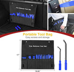 GOOACC 13PCS Nylon Trim Removal Tool Set for Bumper Fastener Rivet Clips Car Door Clip Panel Audio Video Dashboard Dismantle Blue (GRC-203)