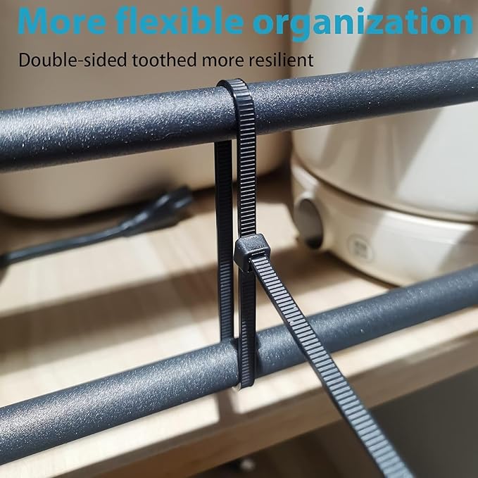 12 Inch Zip Ties Double Sided Toothed (Bulk 5000 Pack),70 LBS Tensile Strength Heavy Duty Cable Wire Ties With Self-Locking Adjustable More Durable Nylon Tie Wraps for Indoor Outdoor