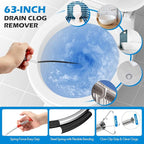 10 PCS Drain Snake Hair Drain Clog Remover Tool Set, Snake Drain Hair Removal Tool, Grabber Claw Drain Hair Remover, Flexible Drain Cleaner Brushes for Toilet, Kitchen Sink, Shower & Tub
