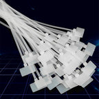 TUZAZO Nylon Marker Cable Zip Ties, 250pcs 6 Inch Self-Locking Cable Labels Tags with Write on Cord Label for Electronics, Network Ethernet Wire Labels