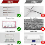 210Pcs Silver 3/16'',1/8'' Pop Rivets Assortment Kit, 8 Sizes Aluminum Rivets,Aluminum blind rivets for metal Dome Head rivet kit