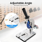 96W Portable Tabletop Saw, 9000 RPM Mini Miter Saw, Versatile Manual Chop Saws, Mini Miniature Table Saws, 0-45° Adjustable Angle Cutter with Protective Cover & 2 Blades