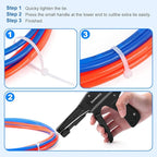 Knoweasy Cable Tie Gun and Cable Tie - Fastening and Flush Cutting Tool with Steel Handle Zip Tie Tool for Nylon Cable Ties