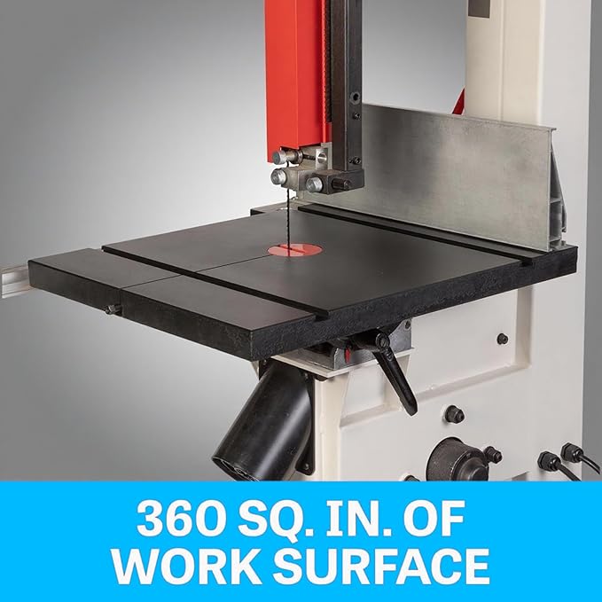 14-Inch Woodworking Bandsaw with 1-3/4 HP Motor Dual Voltage, 115/230V Heavy-Duty Worktable & Precision Fence, 13" Resaw Capacity, Dust Ports for Precision Wood Cutting (Coated Version)