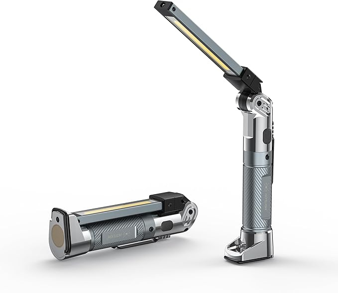 Magnetic Work Light - 4000mAh Rechargeable Work Light with Hook Design, 1200 Lumens Mechanic Light, 3 Lighting Modes Magnetic Flashlight for Repairing、Emergency