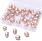 Natural Pearl Beads Rice 8-9mm Purple Freshwater Cultured Loose Gemstone Beads for DIY Jewelry Making 13.8''/Strand HQ