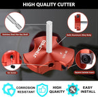 4 Inch PVC Pipe Reamer,PVC Socket Saver Fitting Saver with Triple Blade,Plastic Pipe Fitting Reamer Plumbing Tool for Sch.40 CPVC ABS Socket Hub,Fit Standard 1/2" Drills