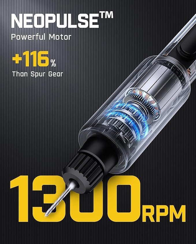 Fanttik K2 Nano Power Drill, Mini Precision Drill, Hand Drill, 20 Drill Bits, 800mAh Rechargeable, Tool Kit for DIY Projects, Shells, Plastic, Jewelry, PCB, Aluminum Plate