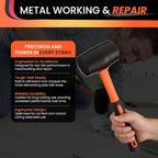 2 Pack Rubber Mallet Hammer Set, 16oz & 35mm Dual Faced Small Hammer with Fiberglass Handle, Rubber Mallet for Camping, Tiles, Tent Stakes, Woodworking, and Flooring