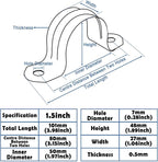 Nge 1.5inch Rigid Pipe Strap Clamp-Two Hole Strap-U Bracket Tube Clip-Stainless Steel Heavy Duty Pipe Fasten Holder-Secures Conduit，20Pcs（50mm), For 1.5in Inner Diameter Water Pipe
