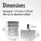 Deburring Tool for Copper Pipe, PVC Tubing, 1/4” to 1-5/8" All-metal Inner Outer Pipe Reamer with Adaptor for Drills, Copper Pipe Cleaner, Tube Chamfering Plumber Tool