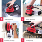 Hand Sanders for Wood, 14,000 RPM Compact Electric Sander Tool with 20 Pcs Sandpapers and Upraged Dust Box, Electric Sanders for Wood, Detail Sander for Sanding, Polishing, Removing Paint in Home