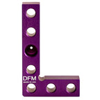 Small Square and Center Finder - Made in USA Versatile Woodworking Tool with 11/32" Center Marking Hole for Larger Pencils, Carpenter Tool for Accurate Line Transfers (Purple)