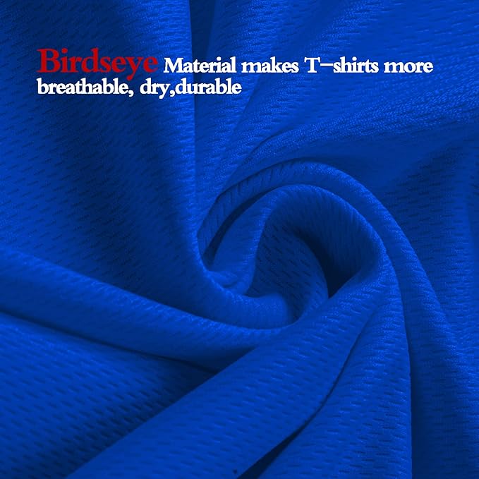 High Visibility Shirts Quick Dry Safety T Shirts with Reflective Strips and Pocket Short Sleeve Mesh Hi Vis Construction Work Class 2 Shirt for Men/Women Blue,6XL