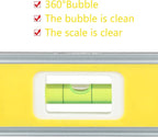 DOWELL 9 Inch Magnetic Box Level Torpedo Level,3 Different Bubbles/45°/90°/180°Measuring Shock Resistant Torpedo Level