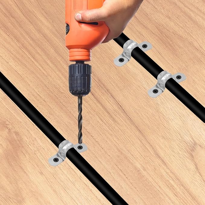 500 PCS 1/2 Inch Stainless Steel Rigid Pipe Strap, M12 Conduit Clamps, U Bracket Mounting Clamps with Two Hole, U Tube Pipe Clamp for Chemical Industry, Commercial