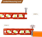 BETHEL 6 Inch Magnetic Torpedo Level with 4 Bubble Vials, V-Groove & Magnetic Rails, Orange Aluminum Alloy Construction