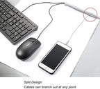 CrocSee 10ft - 3/8 inch Braided Cable Management Sleeve Cord Protector - Self-Wrapping Split Wire Loom for TV/Computer/Home Theater/Engine Bay - White