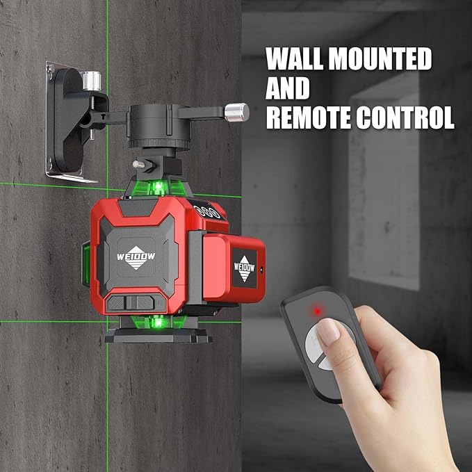 16 Lines Self-Leveling Laser Level with Tripod, 4x360°4D Green Cross Line Vertical & Horizontal Laser for Construction,Home Renovation,Remote Controller&Durable Case