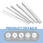 uxcell 6 Pcs Square Steel Key Stock, 7/16" x 7/16" x 12" Cold-Drawn 45# Steel Bars Precision Key Stock for Gearbox Coupling, Silver Tone