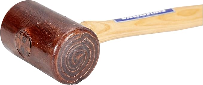 VAUGHAN Rawhide Mallet, Non Marring, Hardwood Handle, 1.25 Lbs, RM250, VN58220