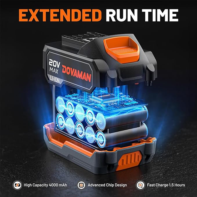 TITANCE X8 Advanced Cordless Impact Wrench, 20V Brushless 1/2'' Impact Gun, 1000 FT-LBS High Torque, 5-Mode Control, 4.0Ah Li-ion Battery Powered Wrench for Car Tires & Automotive Repair