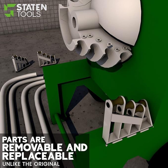 00936 Roller Support: 1/2" to 1-1/4" Conduit Bender Accessory for Greenlee 555/Current, Heavy-Duty Steel Construction