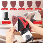 Sander, 200W Detail Sander has 2 Pcs Polishing Pads, 14000RPM, Compact Electric Sander with 20Pcs sandpaper, Hand Sanders with Efficient Dust Collection System for Woodworking, Sanding Works in Home