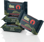 Black Unscented Camouflage Wet Wipes - Combat Wipes COMMANDO - Thick Biodegradable, Heavy Duty Cleansing Cloths for Camping, Military, Hunting & Backpacking w/Aloe & Vitamin E