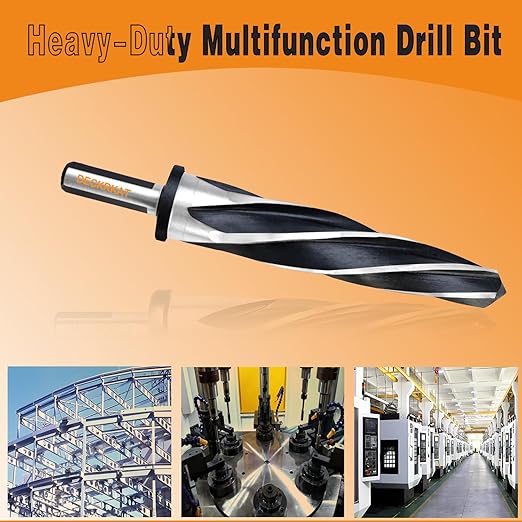 1-3/16" Reamer Drill Bit for Metal, M2 HSS Taper Reamer for Steel, Alloy, Wood, Plastic to Align, Enlarge Holes – 5-Spiral Flutes,1/2"Non-Slip Shank, 30mm Car Reamer, Bridge Construction Reamer.