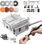 Mini Table Saw for Crafts, Multifunctional Portable Table Saws Adjustable Cutting Angle,Speed,SawDepth; Small Table Saw for Cutting, Grinding, Sanding All-in-one; Tablesaw