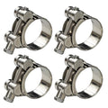 AKIHISA 4 Pack 26-28mm ID Range T-Bolt Hose Clamps 304 Stainless Steel Heavy Duty Adjustable Tube Clamp1 to 1.1 Inch