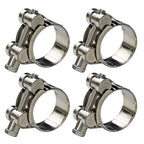 AKIHISA 4 Pack 26-28mm ID Range T-Bolt Hose Clamps 304 Stainless Steel Heavy Duty Adjustable Tube Clamp1 to 1.1 Inch