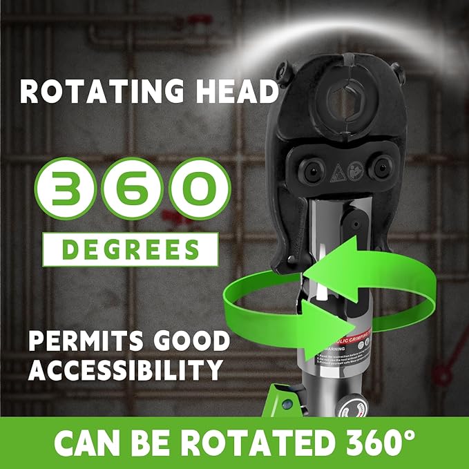 AMZCNC ProPress Tool Copper Tube Fittings Hydraulic Copper Pipe Crimping Tool with 1/2 inch,3/4 inch and 1 inch Jaws Copper Pipe Press Crimpers Pressing Pliers,Suit for Narrow Space and Tee Fittings