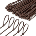 8 Inch Brown Zip Tie 1000 PCS, 40 Lbs - Small to Medium Zip Tie, Nylon PA66 UV Resistant Cable Tie Heavy Duty for Indoor and Outdoor Use - Ideal for bundling and securing objects