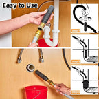 Drain Cleaning Bladder for 1.5-3 Inch Pipes Powerful Blockage Removal in Kitchen Bathroom Bathtub Swimming Pool and Sewer Lines Using Water Pressure