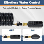 Drain Cleaning Bladder Kit, Including 3 Sizes Rubber Bladders, 10 Ft Retractable Hose, Brass Faucet Adapter & Shut-Off Valve, Durable Drain King Style Tool for Pipe & Sewer Unclogging (6 pcs)