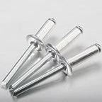 Linkup 170pcs pack 4mm x 20mm Pop blind Rivets, 4mm x 20mm pop rivets,Aluminum Body Steel Mandrel Rivets (Sliver),Dome Head aluminum rivets