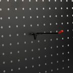 Black E-Coat Steel 4-Inch Pegboard Hooks Hanger Organizer Assortment with Red Cap, 50-Piece